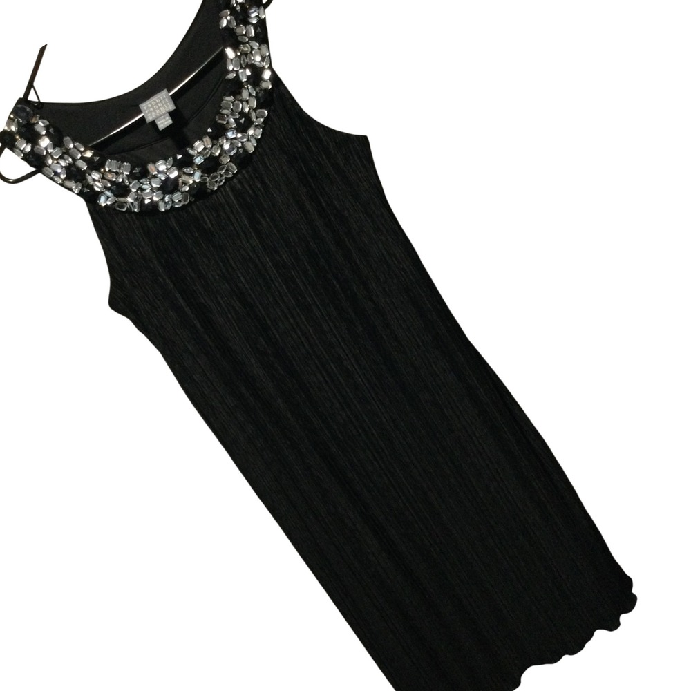 Rabbit Rabbit Rabbit Designs Black Dress Embellished Neck Party Cocktail size 14